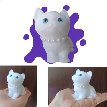 Imagem de Brinquedo de Apertar Gatinho Squish Anti Estresse Gato Fofo - Top Kids