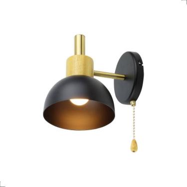 Imagem de Arandela Moderna Ipê Parede Preto Com Dourado E27 Spotline