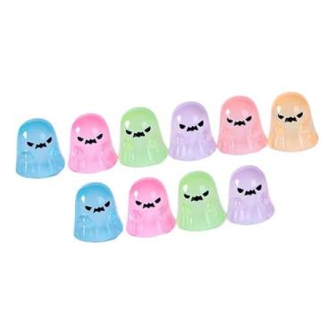 Imagem de Generic 10 peças mini figuras luminosas de Halloween enfeites de Halloween micro paisagem para desktop, Fantasma 2.5cmx2.7cm