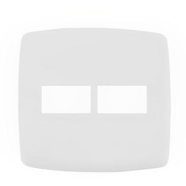 Imagem de Placa 4x4 2 Modulos Com Suporte Branco - Dc-8100-41 - Dicompel