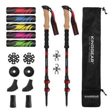 Imagem de Bastão de caminhada nórdico KINGGEAR TPC-1 100% fibra de carbono