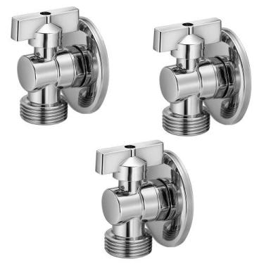 Imagem de Kit 3 Torneira De Esfera P/ Maquina De Lavar Roupa 1/2 X 3/4 - Modelar