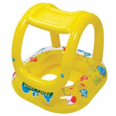 Imagem de Boia Bote Bebê Cobertura Infantil Inflável Proteção