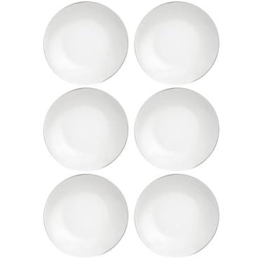 Imagem de Conjunto 6 Pratos Fundos Tramontina Atena 22cm Porcelana Sopas Caldos Mesa Posta