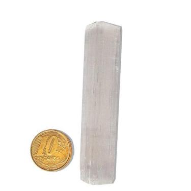 Imagem de Bastão de Selenita Natural Pequeno 6 a 8 cm - Cristal Bruto para Práti