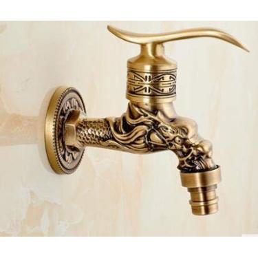 Imagem de RAUGAJ Torneiras, cerâmica de latão rosa e bacia de latão grito de cor fria quente / branco