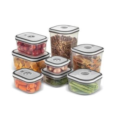 Imagem de Potes Herméticos de Plástico Cinza Com 8 Unidades - Electrolux