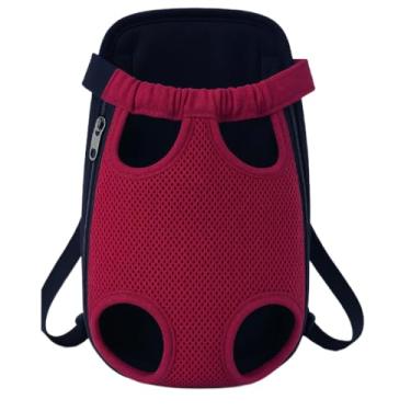 Imagem de Mochila Canguru Pet para Transporte Bolsa para Gato Ou Cachorro Alça Ajustável Para Compras No Supermercado Ou Passeios No Parque Bolsa Pet Leve E Resistente (Vinho,P)