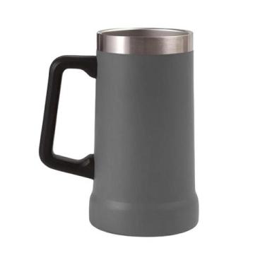 Imagem de Caneca Térmica 710 ml de Aço Inox  Alta Durabilidade - Genérica, Cinza