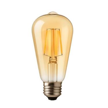 Imagem de Lâmpada Filamento LED ST64 Decorativa Retrô Vintage Âmbar Bivolt - VRS