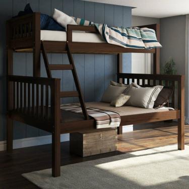 Imagem de Beliche com Cama de Casal Madeira Macica Saraiva