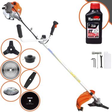 Imagem de Podador de Grama Multifuncional Vulcan VR430-P À Gasolina 43cc 1,7HP 10.000rpm 2T Roçadeira Completa 6 Em 1 Com Guidão Antivibração + ÓLEO TOYAMA FG50