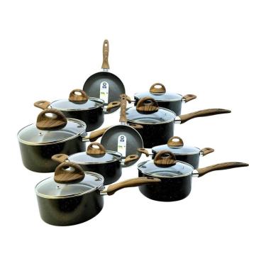 Imagem de Jogo De Panelas Antiaderente Fogão Indução Kit 10 Pcs Brinox