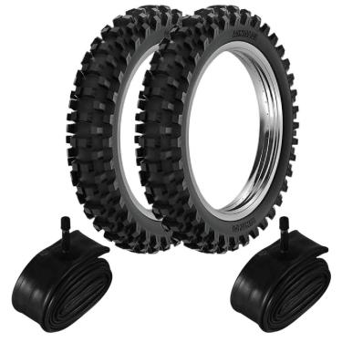 Imagem de Kit Pneu Mais Largo Crf 230f Ttr 230 110/100-18 + 80/100-21 Rw33 Rinaldi + Camaras