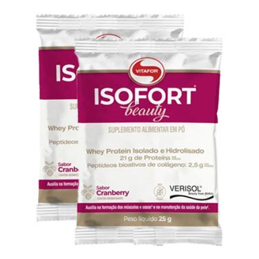 Imagem de Kit 2X: Isofort Beauty Whey Protein Cranberry Vitafor 25g
