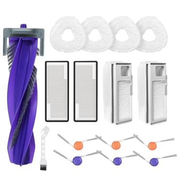 Imagem de Kit de acessórios para aspirador de pó robô Narwal Freo Pro, 16 peças de reposição: 1 escova de rolo principal, 2 sacos de pó, 2 filtros, 4 esfregões, 6 escovas laterais, 1 ferramenta de limpeza