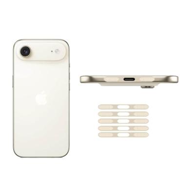 Imagem de Capa adesiva à prova de poeira para fone de ouvido iPhone Air - 5 peças/ouro claro