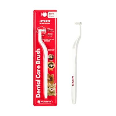 Imagem de JAYU PET Escova de dentes dentária (cerdas macias) 5ea - Escova de dentes para cães, escova de dentes de gato, cuidados dentários para gatinhos e cães pequenos, remoção de placas antigas e tártaro
