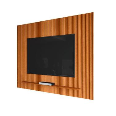 Imagem de Painel Para Tv Até 75 Polegadas Ripado Impressão 3d Avante 1,79m Cedro Edn
