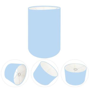 Imagem de Cúpula Abajur Cilíndrica Cp-7003 Ø15x20cm Azul Bebê - Vivare