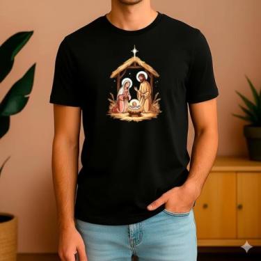 Imagem de Camiseta Natal Presépio Nascimento de Jesus Mulher & Homem - TRAJANO S