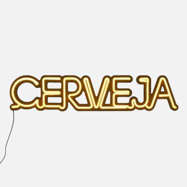 Imagem de Painel Luminoso Neon Led Decorativo Letreiro Cerveja em PVC Decorativo Restaurantes e Bares(Amarelo)