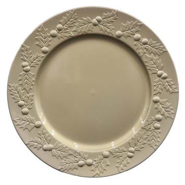 Imagem de Sousplat Natalino 33cm - Niazitex, Bege