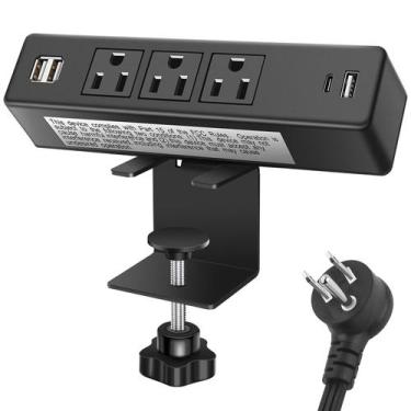 Imagem de Braçadeira de mesa Power Strip VILONG com 18 W USB C 4 tomadas USB 3 A