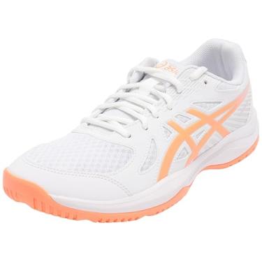 Imagem de TÊNIS ASICS UPCOURT 6 (ALLCOURT) PARA TODAS AS QUADRAS FEMININO BRANCO E LARANJA VIVID (BR, Adulto, Numérico, 38)