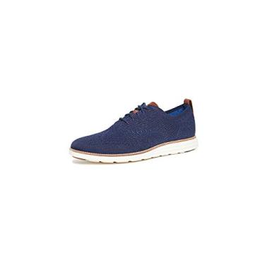Imagem de Cole Haan Originalgrand Stitchlite Wingtip masculina, Azul-marinho/marfim, 7
