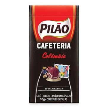 Imagem de Café em Cápsula Torrado e Moído Pilão Cafeteria Colômbia Caixa 52g 10 Unidades