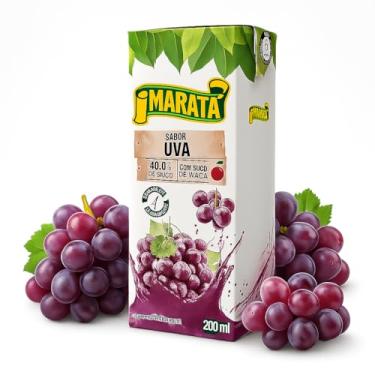 Imagem de Caixa com 27 Unidades de 200ML Suco Néctar Maratá Uva