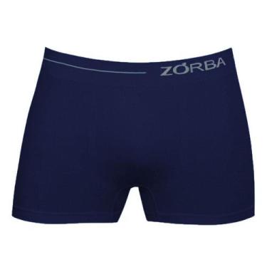 Imagem de Cueca Boxer Zorba Side 839 Sem Costura Lateral Poliamida, GG, Marinho