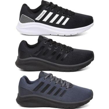 Imagem de Kit 3 Tênis Under Masculino Esportivo Leve Macio Confortável Estiloso 