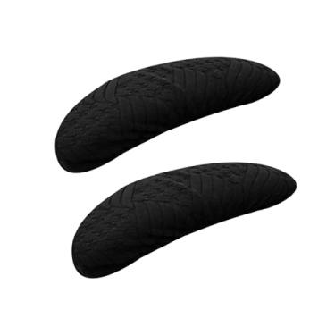 Imagem de FORCHEER Conjunto de 2 capas pretas de apoio de braço para cadeira de mesa Jacqaurd, 10 x 25 x 28 cm, pequenas e ergonômicas, elásticas, capas para descanso de braço para cadeiras de jogos de