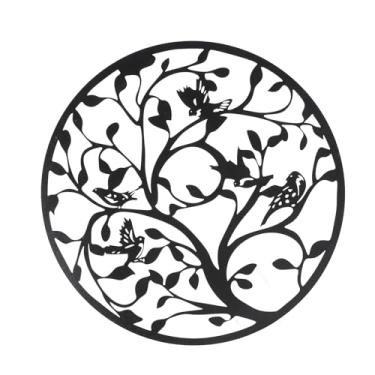 Imagem de SUNGOOYUE Árvore da Vida Versátil, Arte de Parede de Metal, Detalhes Intrincados, Decoração de Parede Suspensa, 11,81 Polegadas, Decoração de Casa de Metal Fácil de Instalar