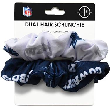 Imagem de Littlearth NFL Dallas Cowboys Duplo Hair Twist Scrunchie - Acessório de cabelo oficialmente licenciado para dia de jogo, exercícios e estilo diário