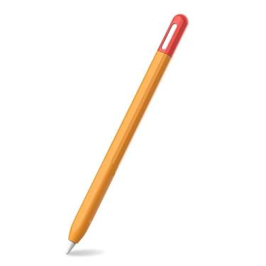 Imagem de Capa protetora de silicone para Apple Pencil Pro cor contrastante (laranja)