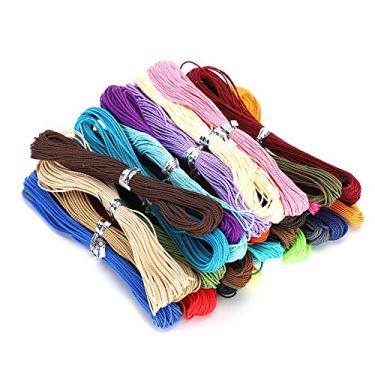 Imagem de Cordão encerado Fio de poliéster com 1 mm de diâmetro 10 m de comprimento 30 cores Fabricação de joias DIY Artesanato Couro Costura Beading Encadernação Embrulho Nó Laço Corda