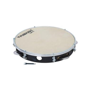 Imagem de Pandeiro Abs Preto 10" Pele Leitosa - Batimento Spanking