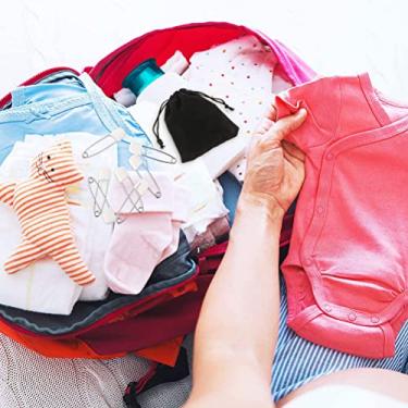 Imagem de Generic 50 Peças de Alfinetes de Segurança de Aço Inoxidável para Bebês, Alfinetes de Fraldas de Pano de Cabeça de Plástico de Com Trava, Ideais para Fraldas de bebê, Convites e Lavanderia (Branco)