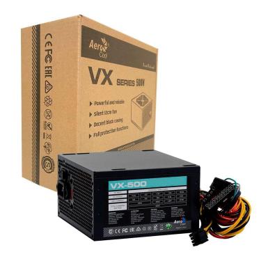 Imagem de Fonte Gamer Atx Aerocool 500W Vx-500 Bivolt Chaveada C/ Caix