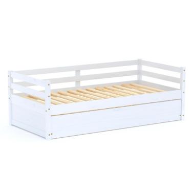 Imagem de Bicama Infantil Slim Madeira Maciça Branco Housin