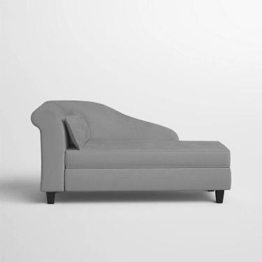 Imagem de Recamier Diva França 1,60m Suede Cinza - Inova Decor