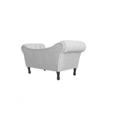 Imagem de Recamier Sofá Divã Namoradeira Dubai Suede Branco - Fm