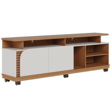 Imagem de Rack Tvs 75 E 1 Prateleira Florença Freijó Off White Matte