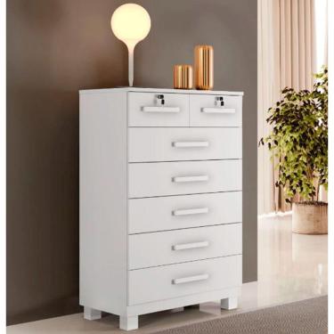 Imagem de Cômoda New Barcelona 7 Gavetas Benetil Móveis - Branco
