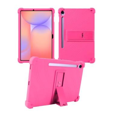 Imagem de Capa para Samsung Galaxy Tab S10 FE Plus/S10 FE+5G 13,1 polegadas - Capa protetora com suporte para caneta S e suporte de visualização multiângulo (rosa)
