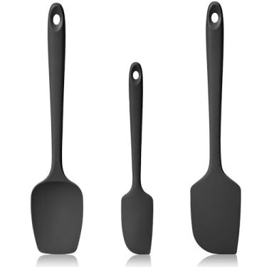 Imagem de Lilybeam Espátulas resistentes ao calor de 150 ºC, conjunto de raspadores de silicone de cozinha seguros para alimentos de alta temperatura para cozinhar, assar, misturar, mexer, mexer, panelas