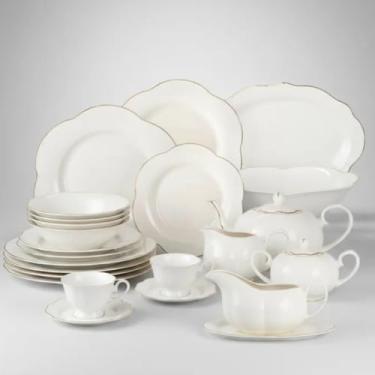 Imagem de Baixela e Serviço Jantar Camelia 48pç Porcelana L'Hermitage